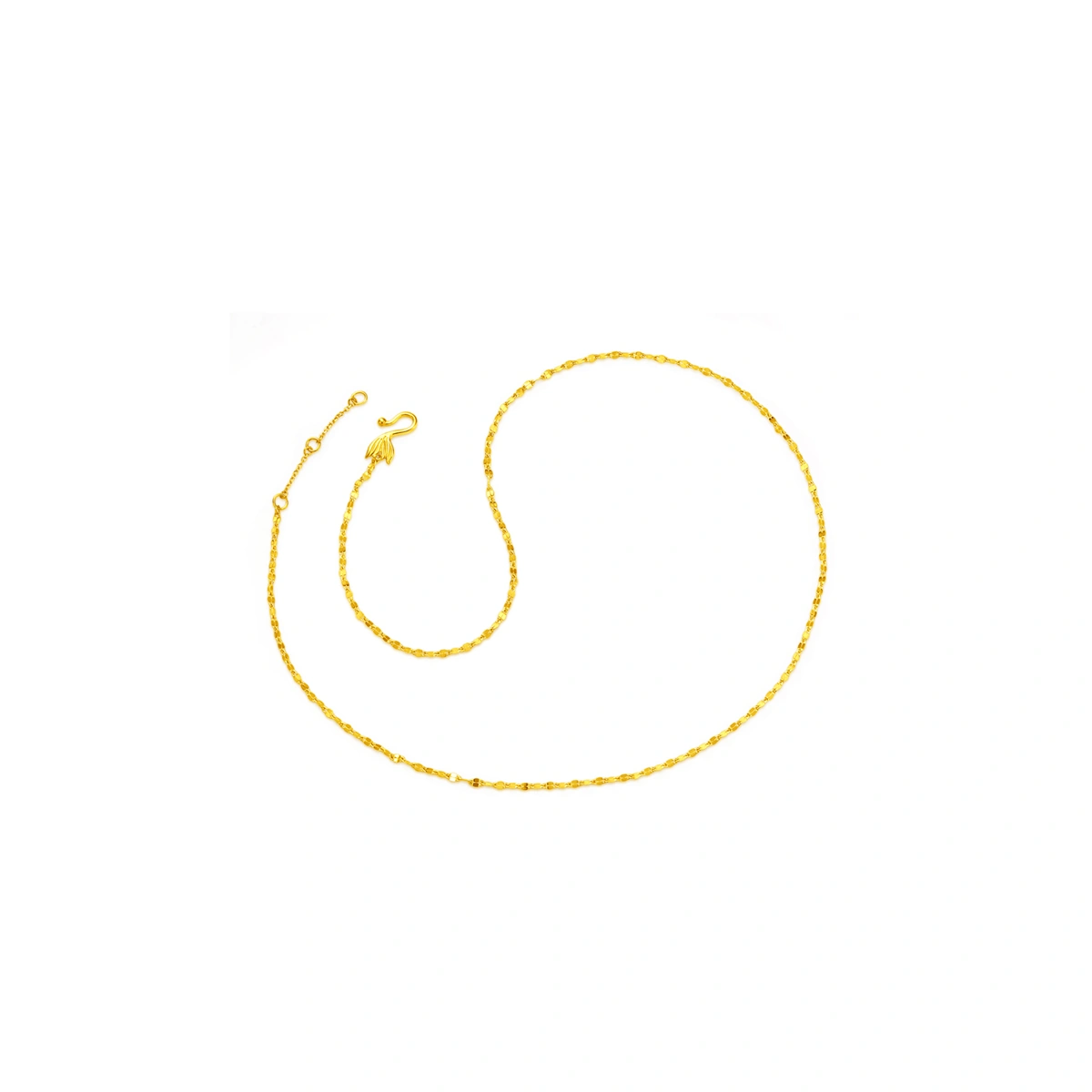 Stylish Sparkling Floral 999 Gold necklace