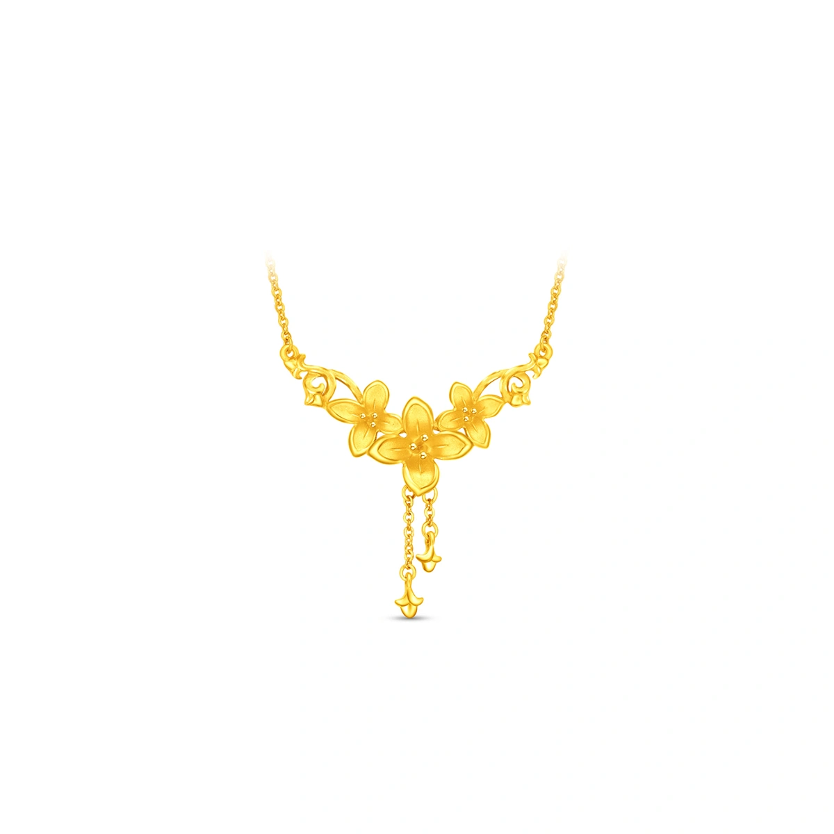 丁香花999.9黃金頸鏈