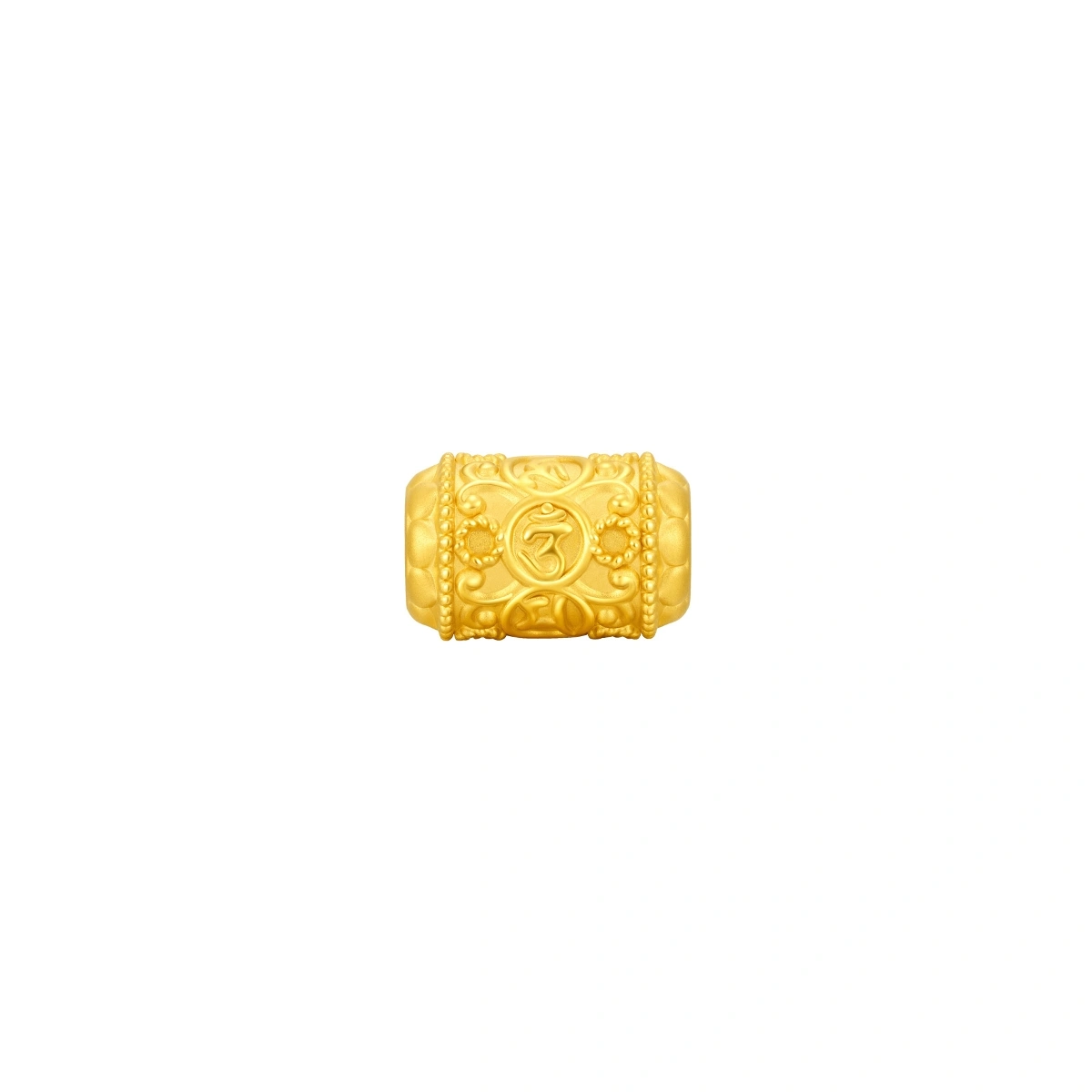 Prayer Wheel 999 Gold pendant (with Handwoven String)