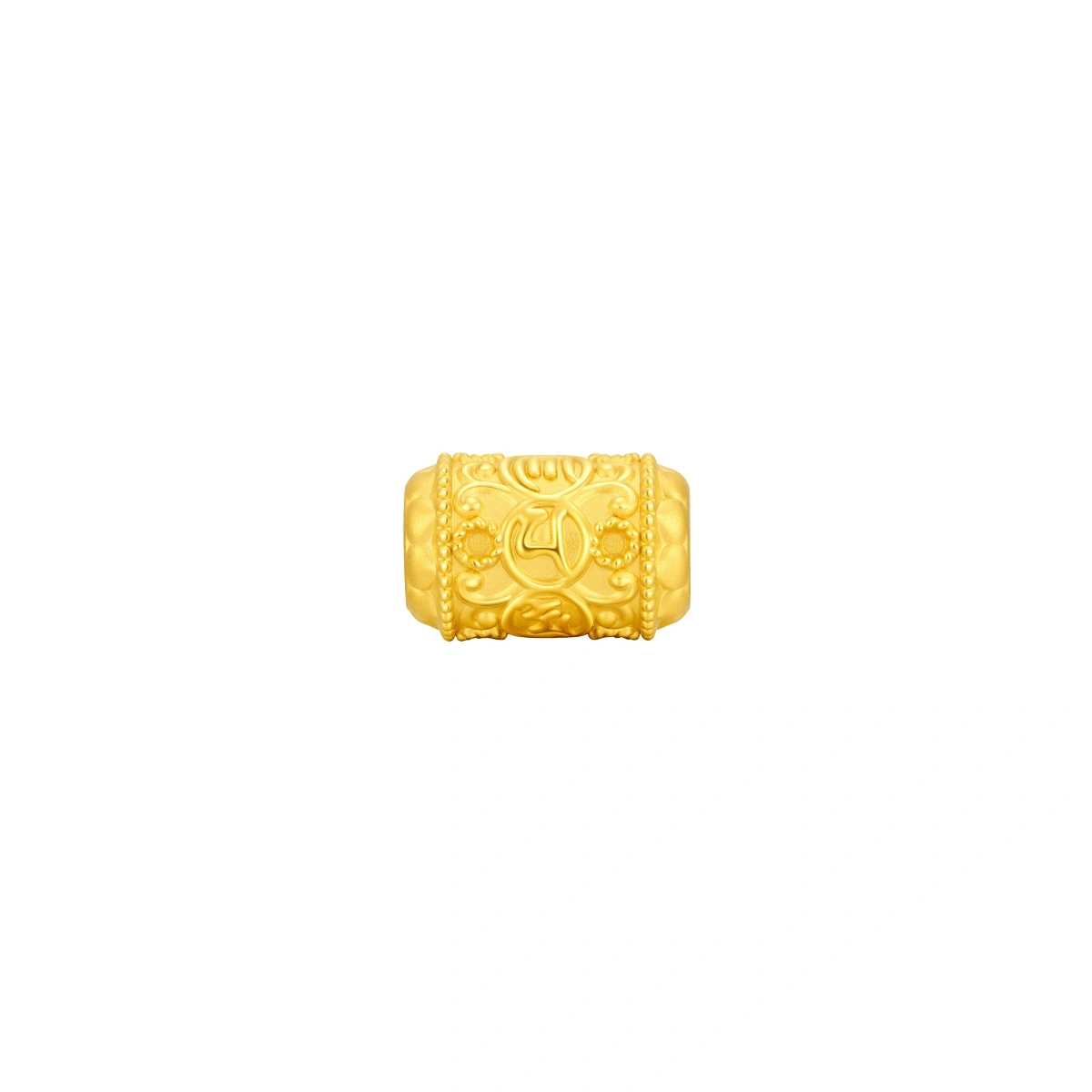 Prayer Wheel 999 Gold pendant (with Handwoven String)