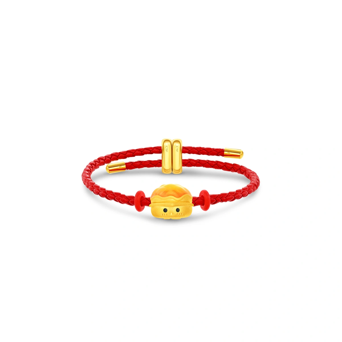 Pouting Pineapple Bun 999 Gold charm
