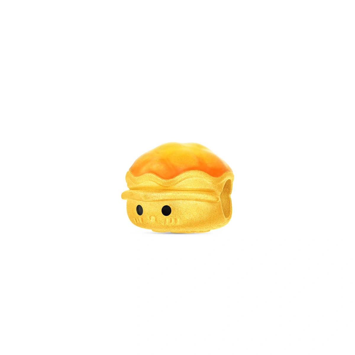 Pouting Pineapple Bun 999 Gold charm