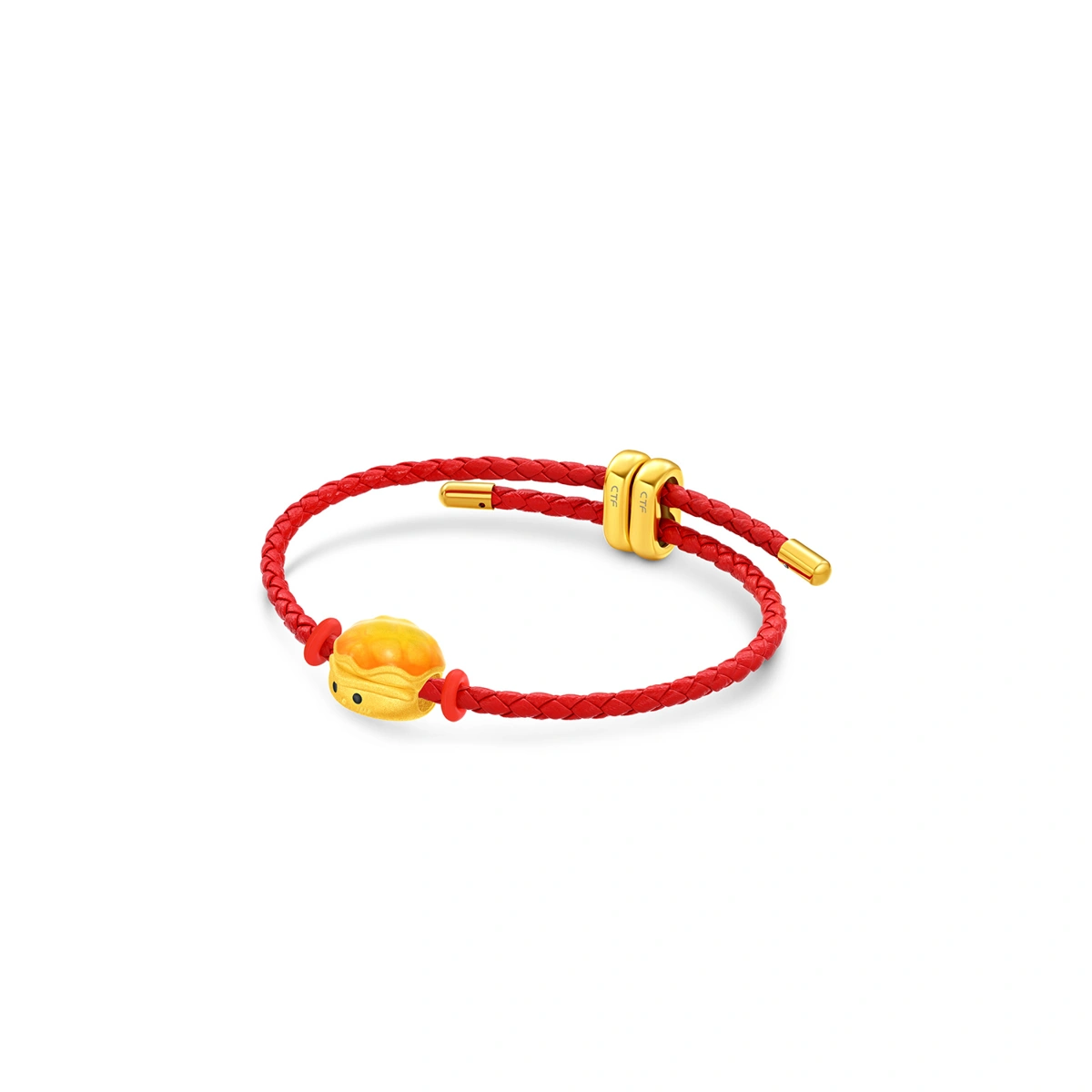 Pouting Pineapple Bun 999 Gold charm