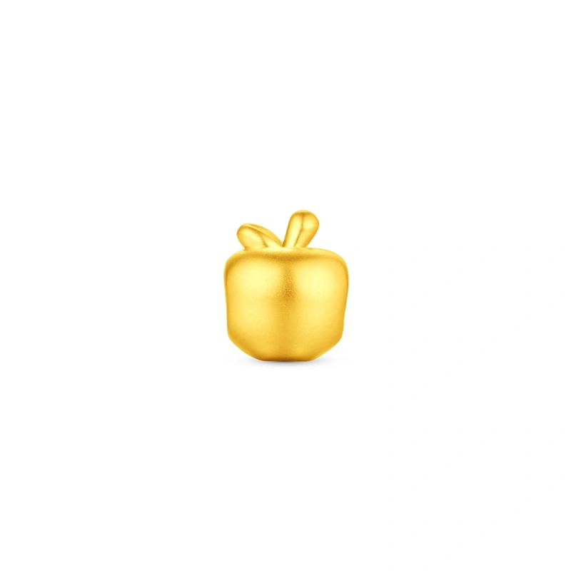 Peace Apple 990 Gold charm