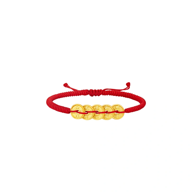 Five Emperor Coins 999 Gold bracelet