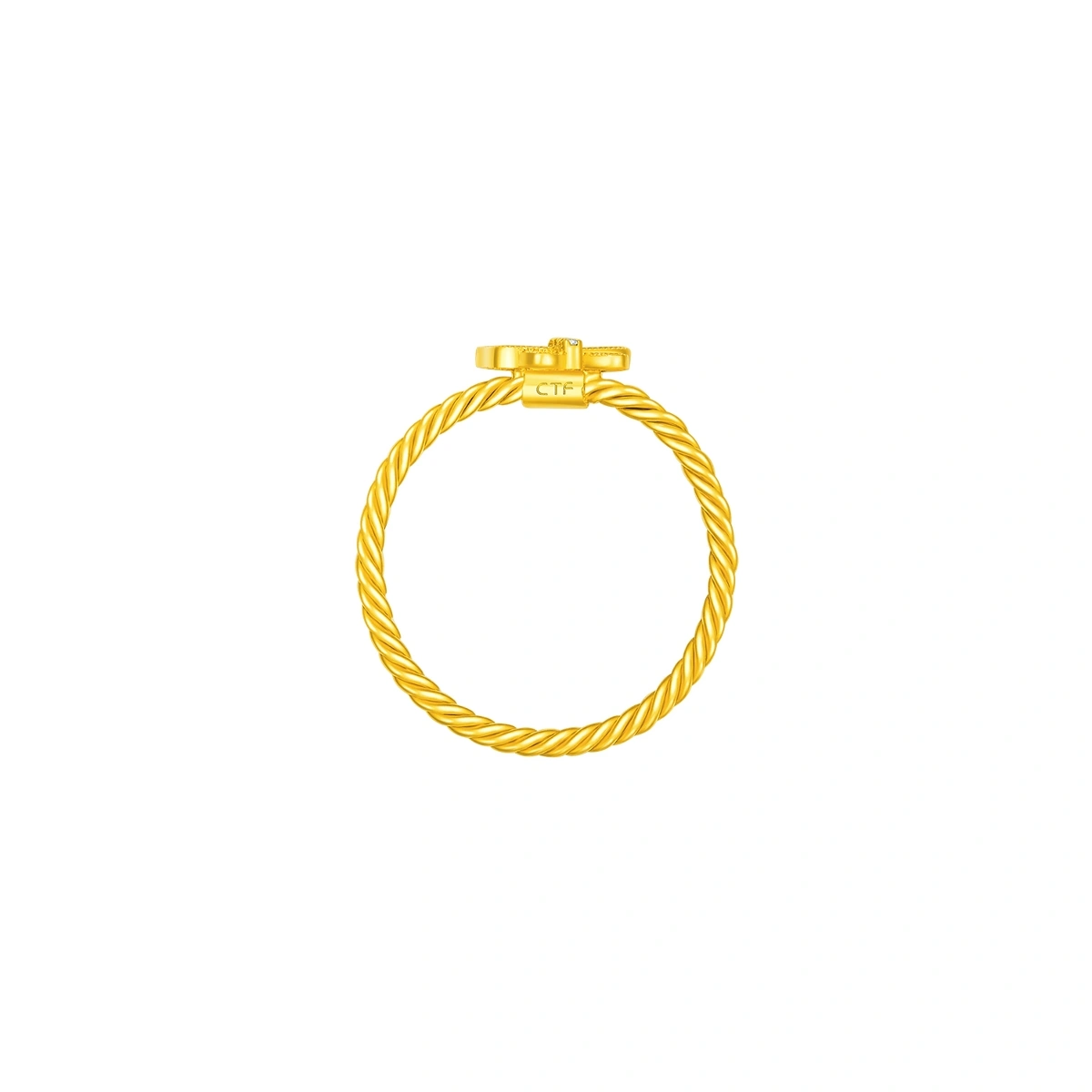 Butterfly 999 Gold Diamond ring