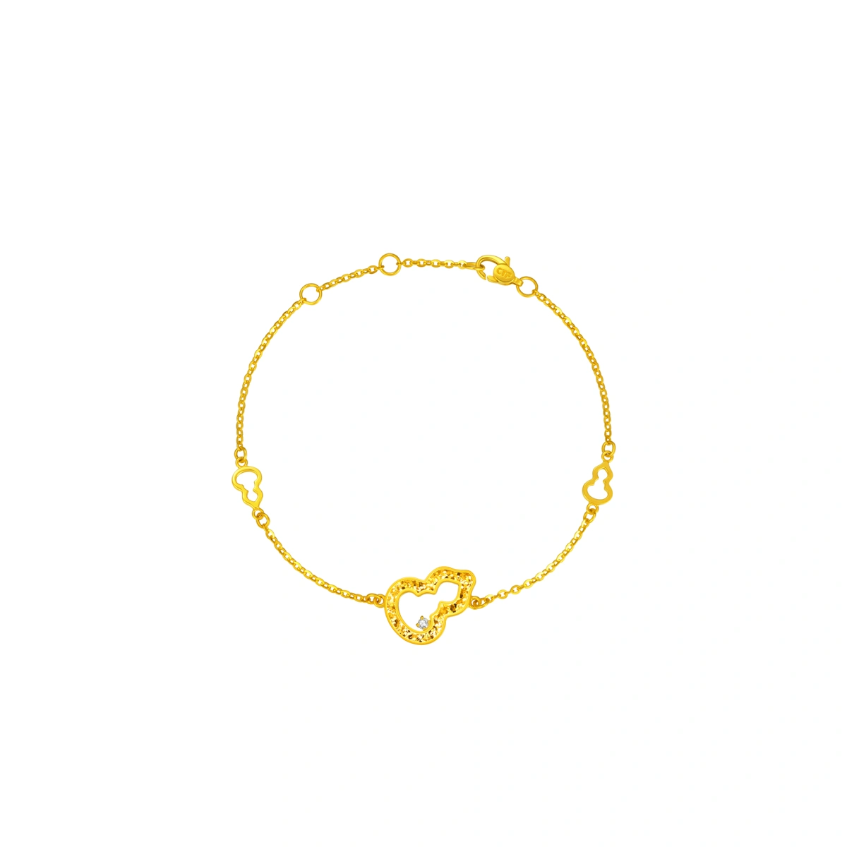 碎碎金葫蘆999足金鑽石手鏈