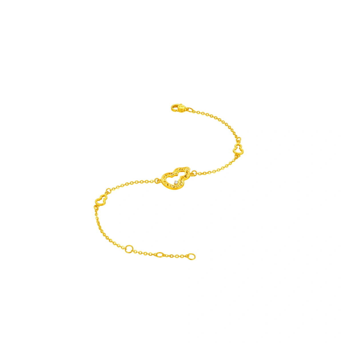 碎碎金葫蘆999足金鑽石手鏈