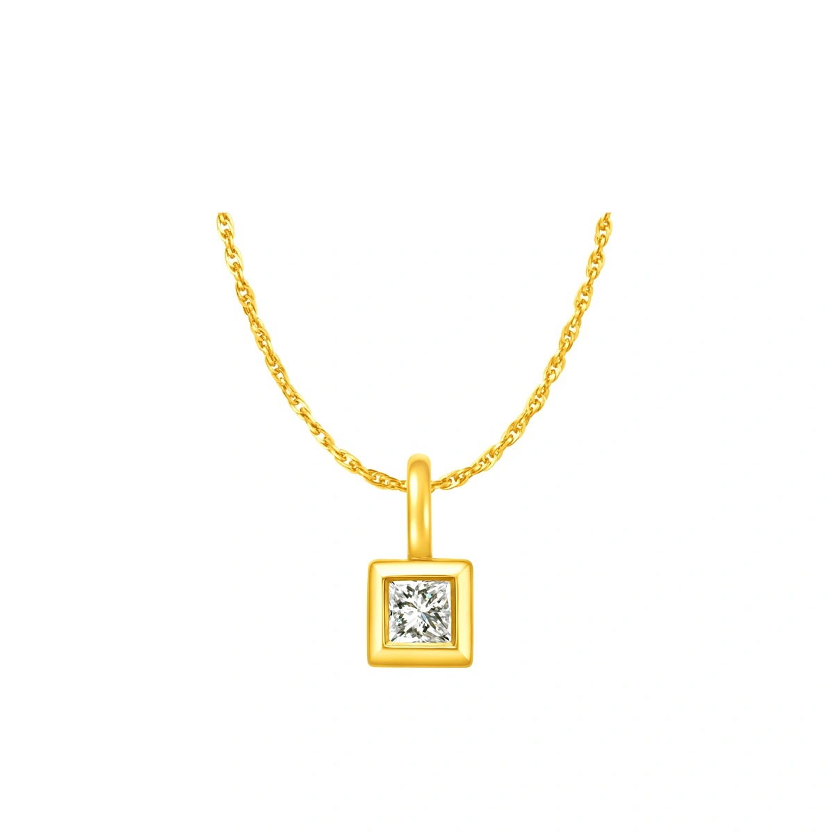 Little Ice Cube 999 Gold Diamond pendant