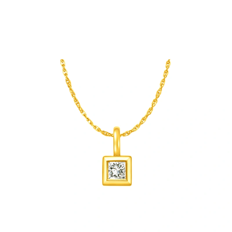 Little Ice Cube 999 Gold Diamond pendant