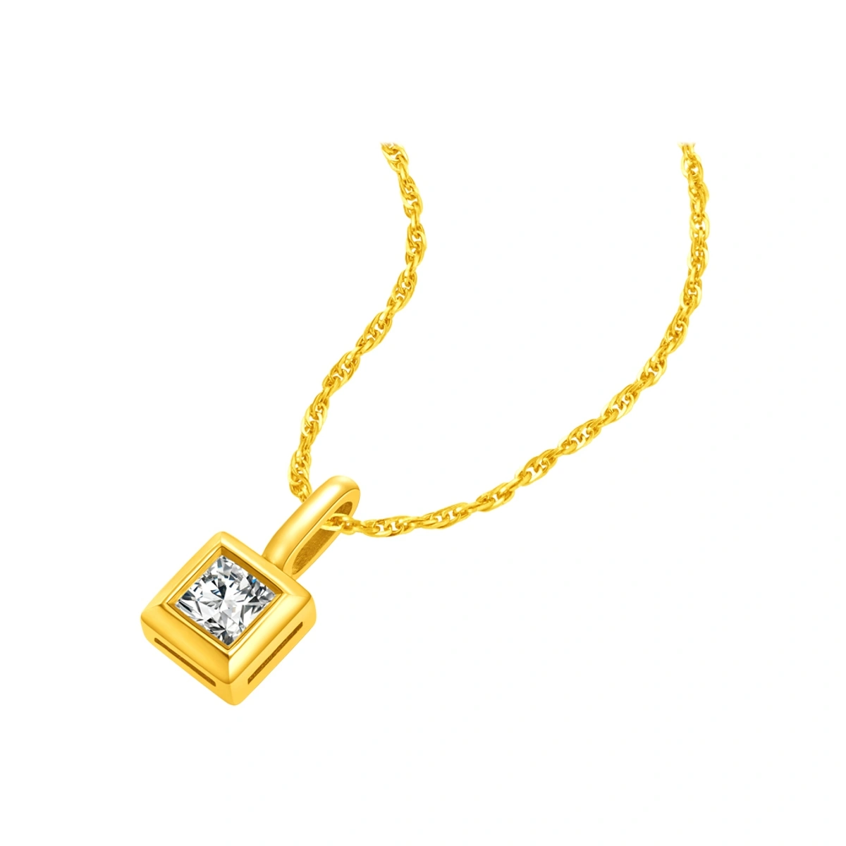 Little Ice Cube 999 Gold Diamond pendant
