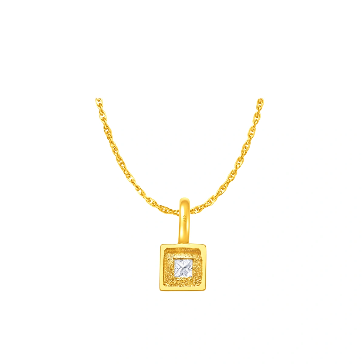 Little Ice Cube 999 Gold Diamond pendant