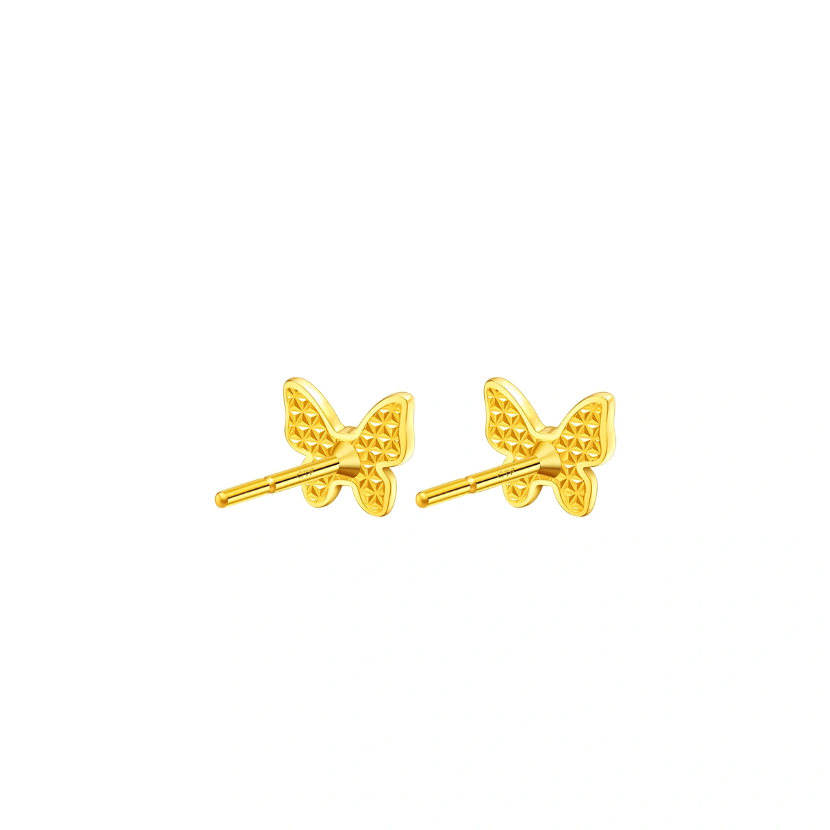 Butterfly 999 Gold Diamond earrings