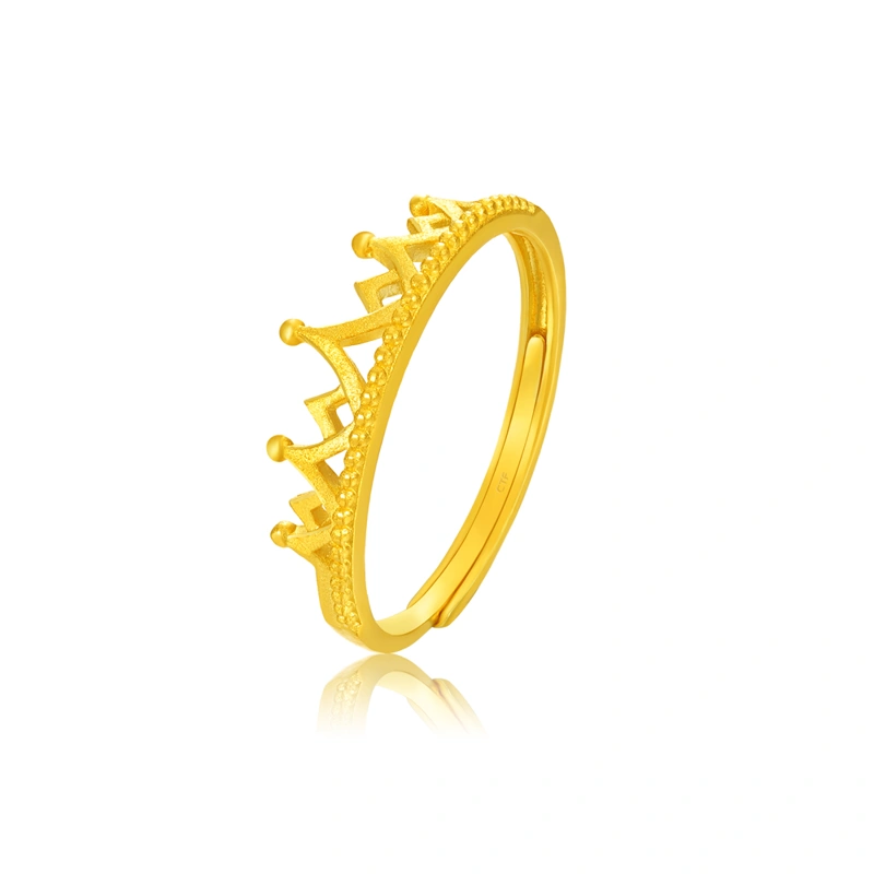 優雅皇冠999.9黃金戒指