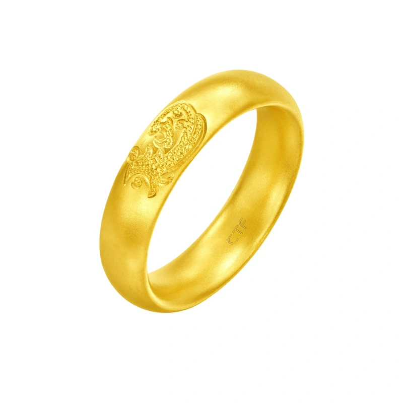 「龍鳴鳳舞」999足金戒指