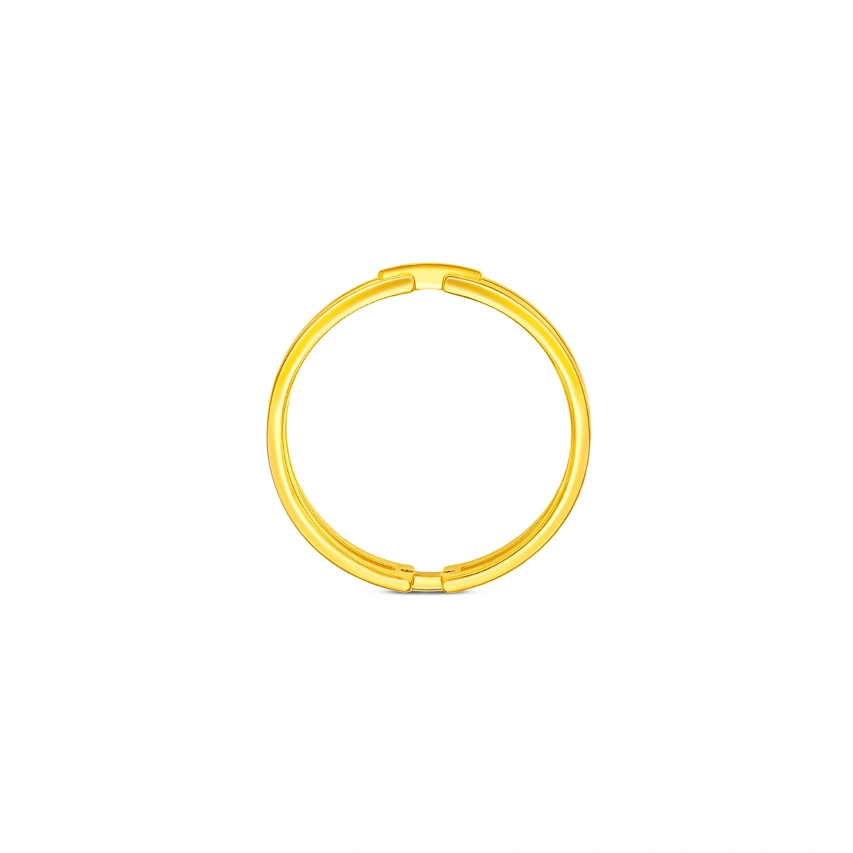 Geometric H 999 Gold ring