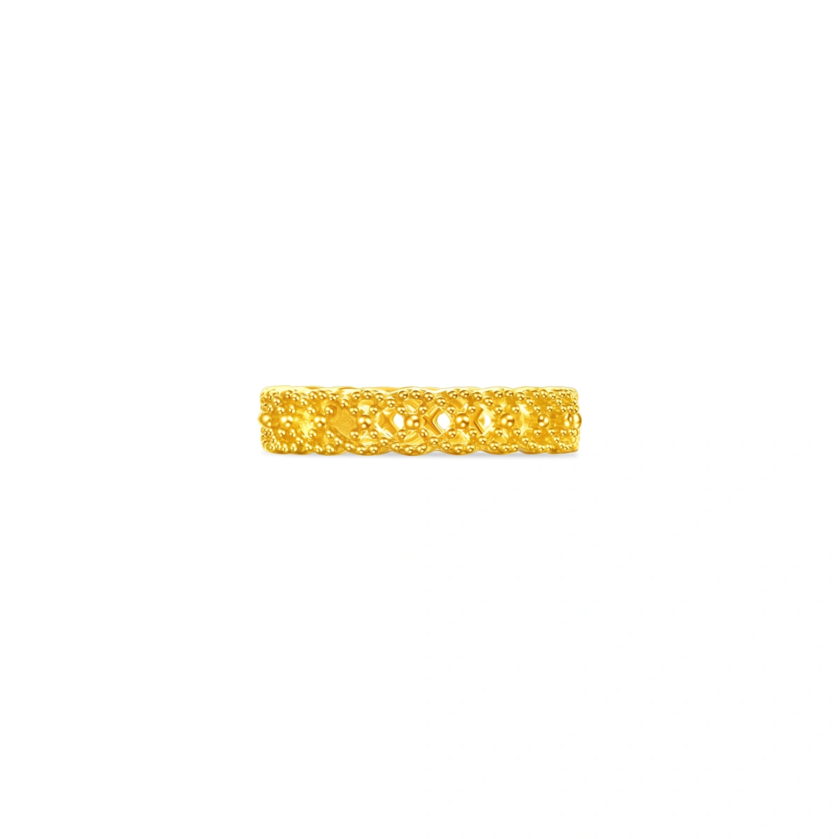 蕾絲蝴蝶結999足金戒指