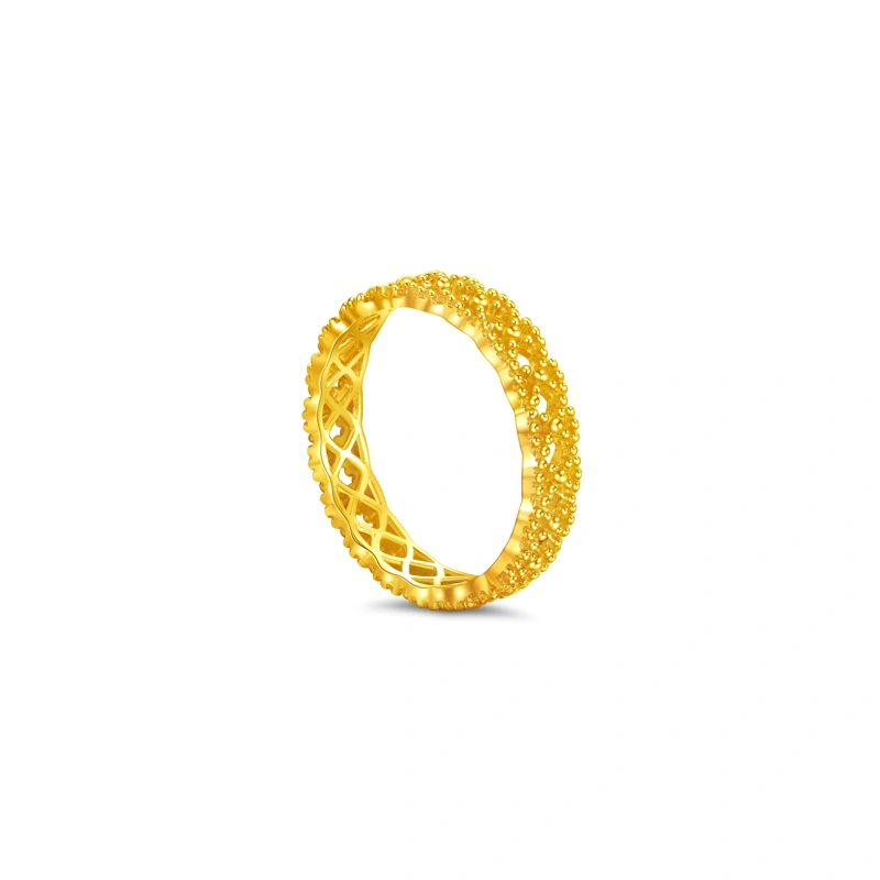 Lace Ribbon 999 Gold ring