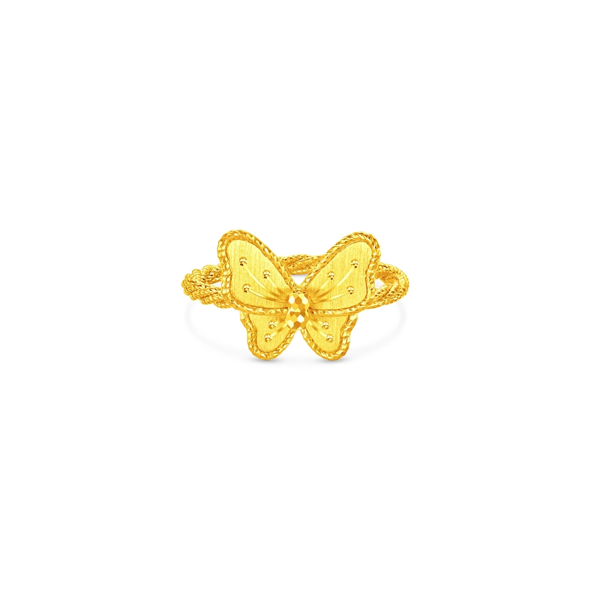 蝴蝶999足金戒指