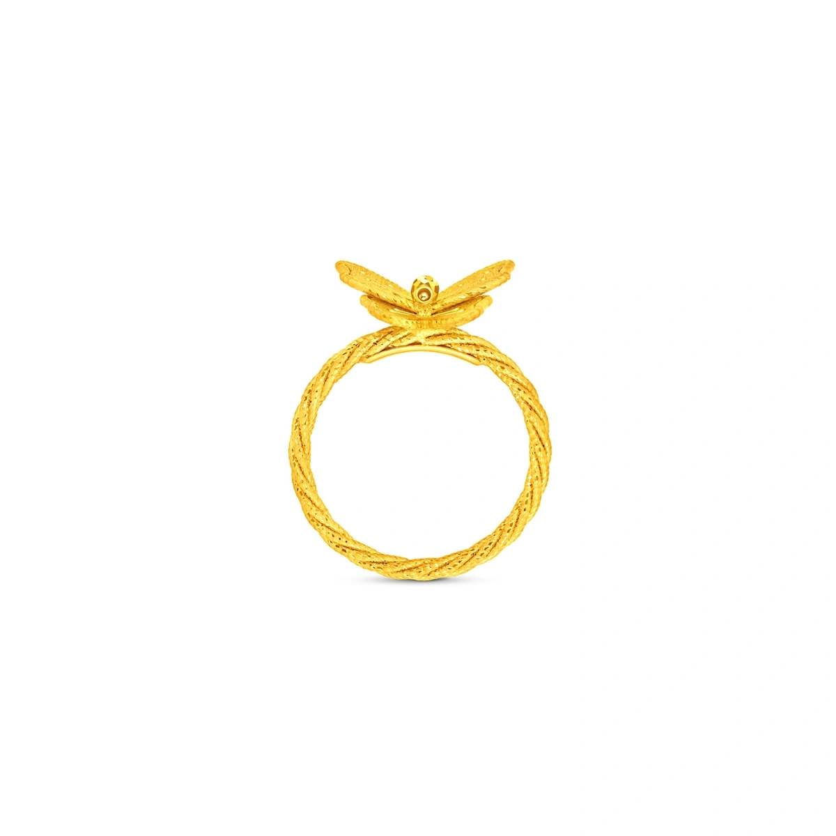 蝴蝶999足金戒指