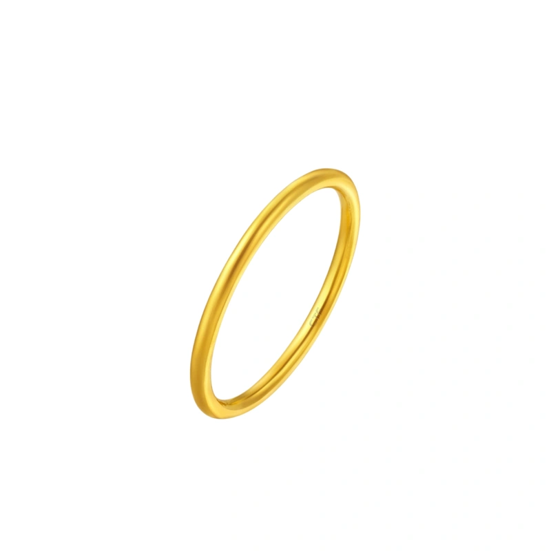 簡約素圈999.9黃金戒指
