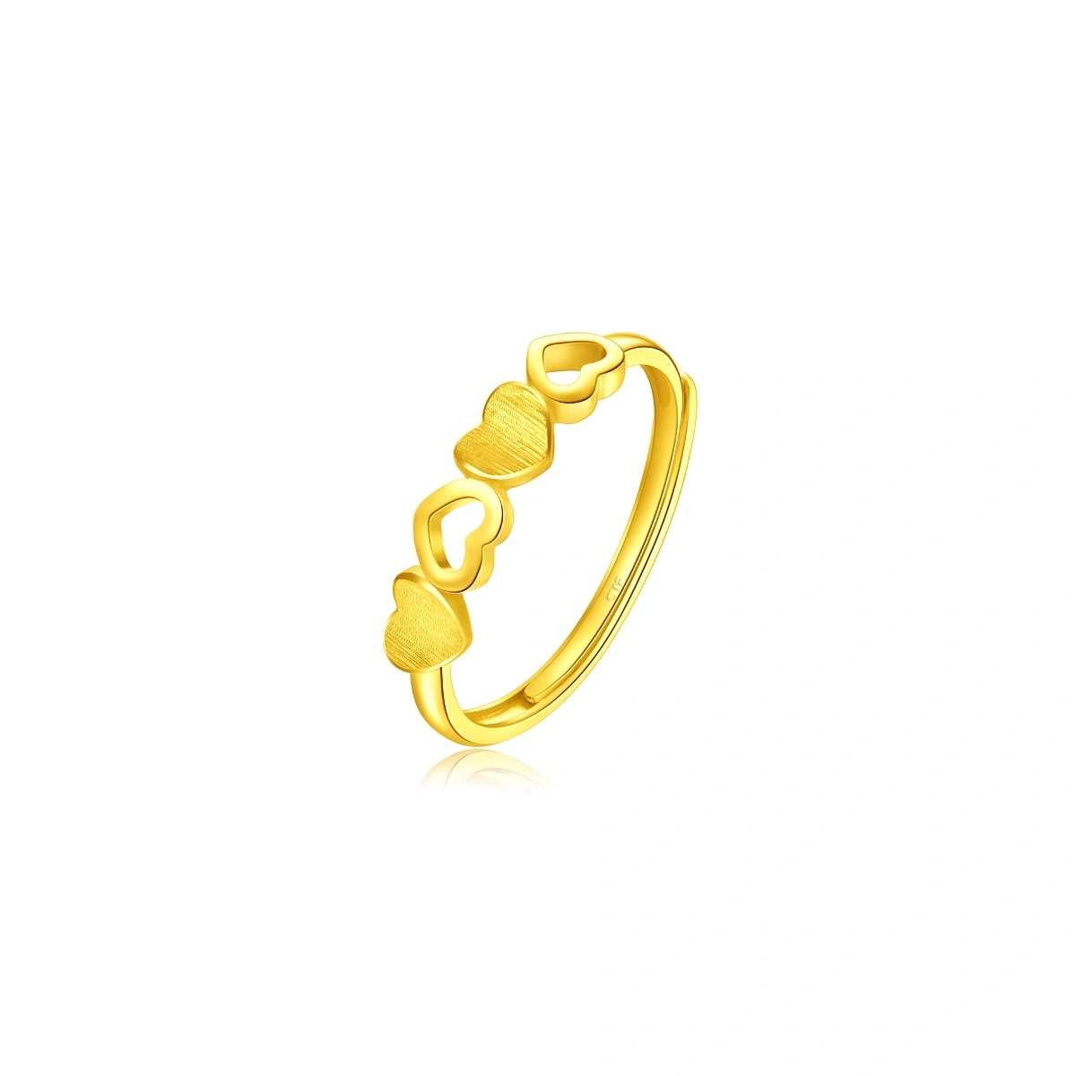 Heart Shaped 999.9 Gold ring