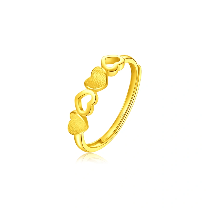 心形999.9黃金戒指