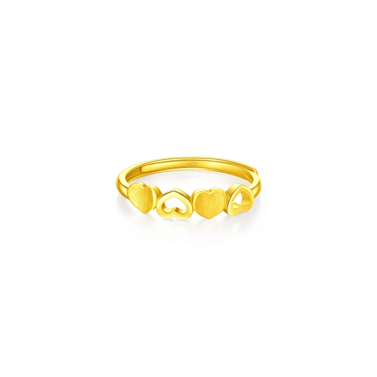 Heart Shaped 999.9 Gold ring