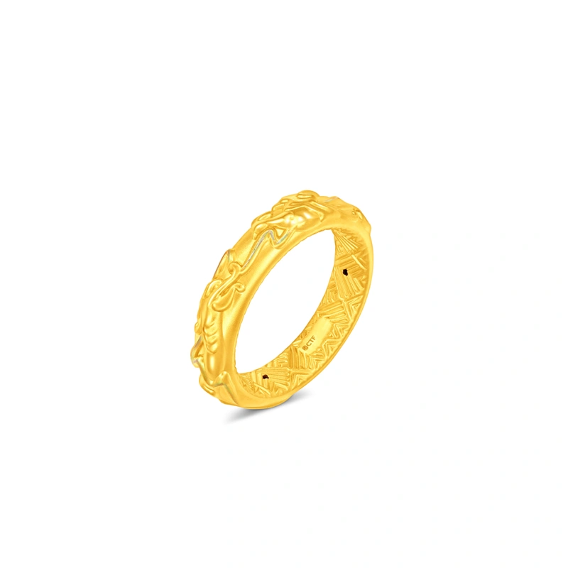 999足金龍鳳戒指