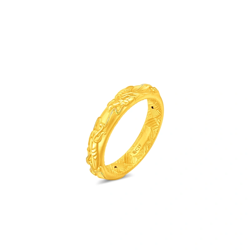 Dragon and Phoenix 999 Gold ring