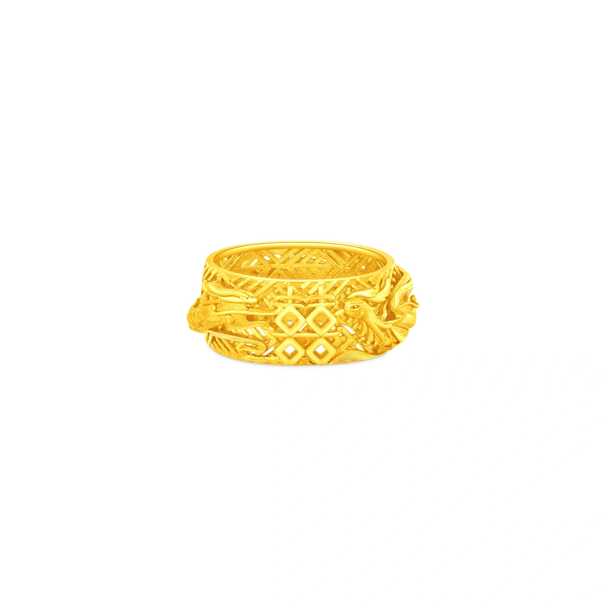 Dragon and Phoenix 999.9 Gold ring