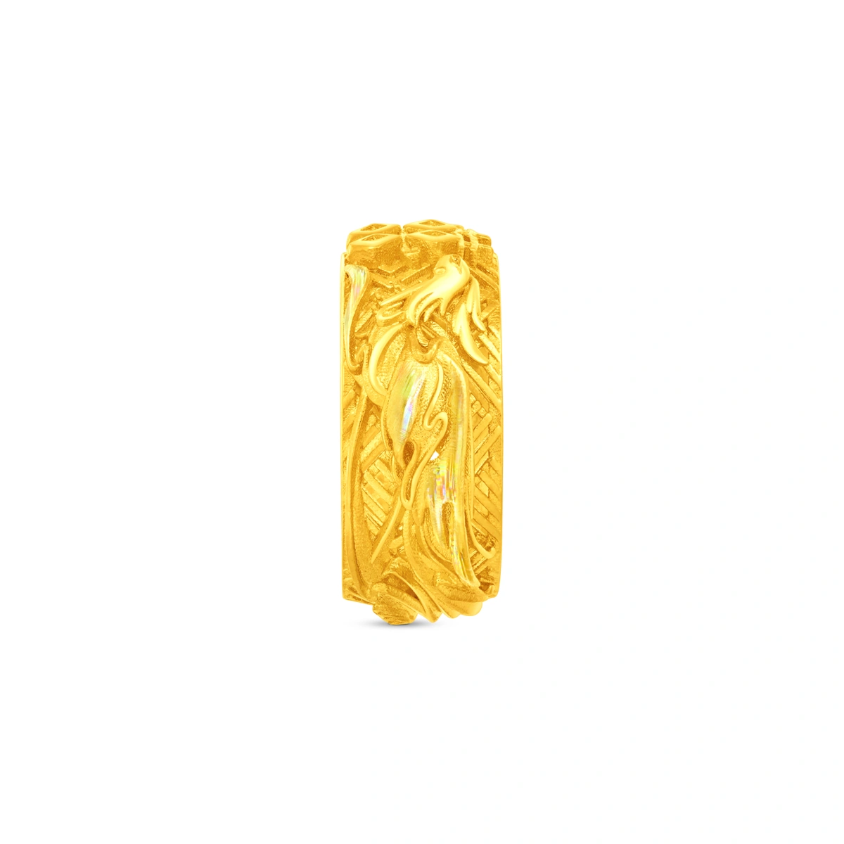 Dragon and Phoenix 999.9 Gold ring