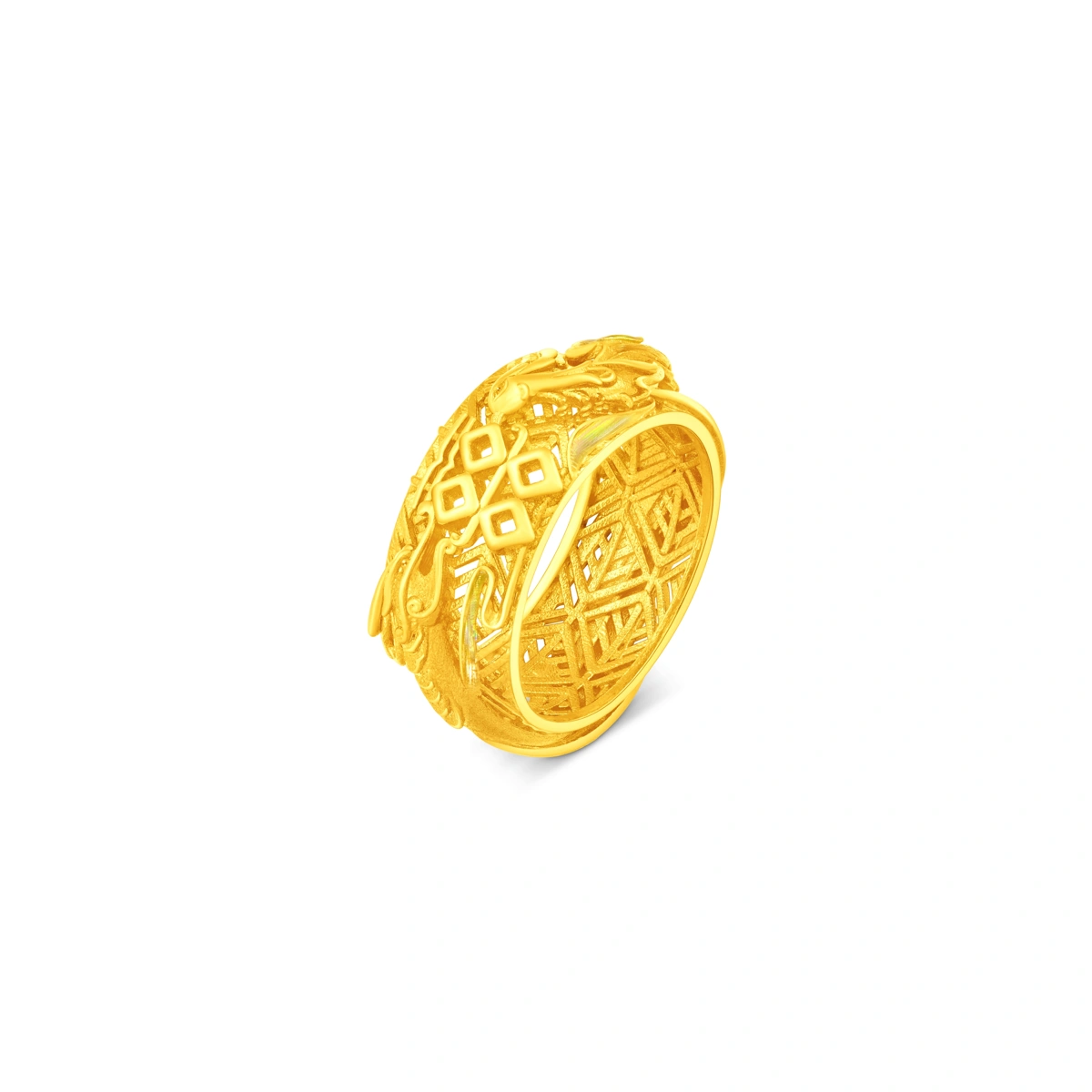 Dragon and Phoenix 999.9 Gold ring