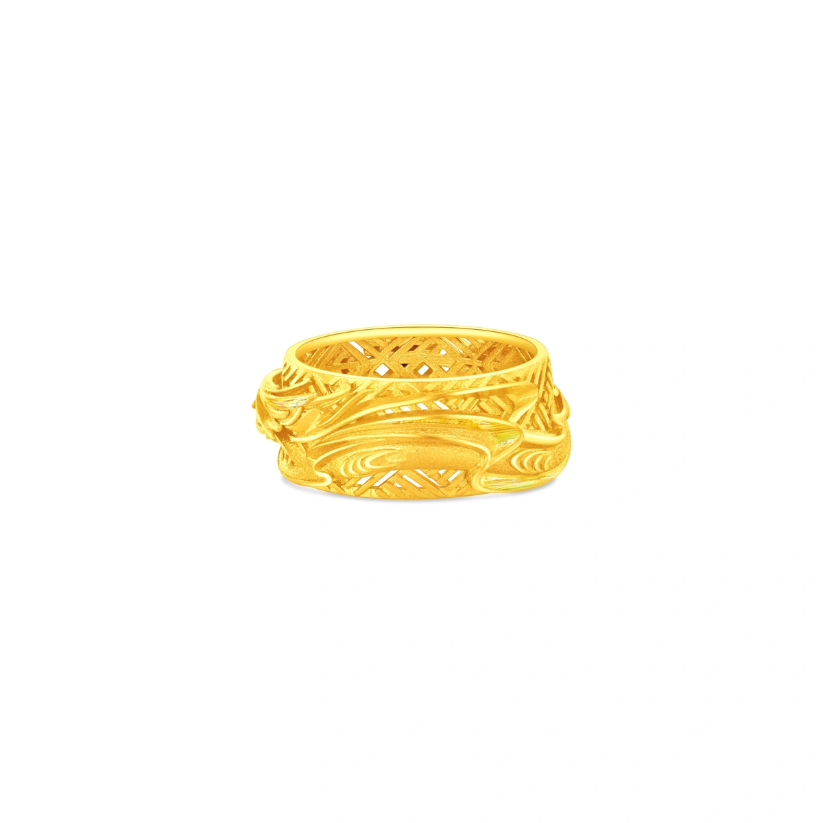 Dragon and Phoenix 999.9 Gold ring