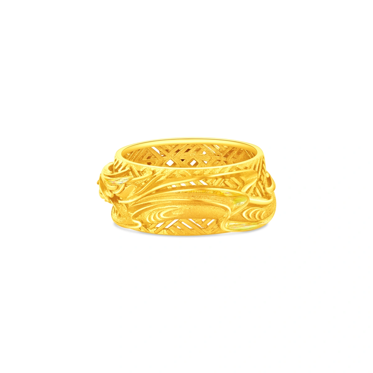 Dragon and Phoenix 999.9 Gold ring