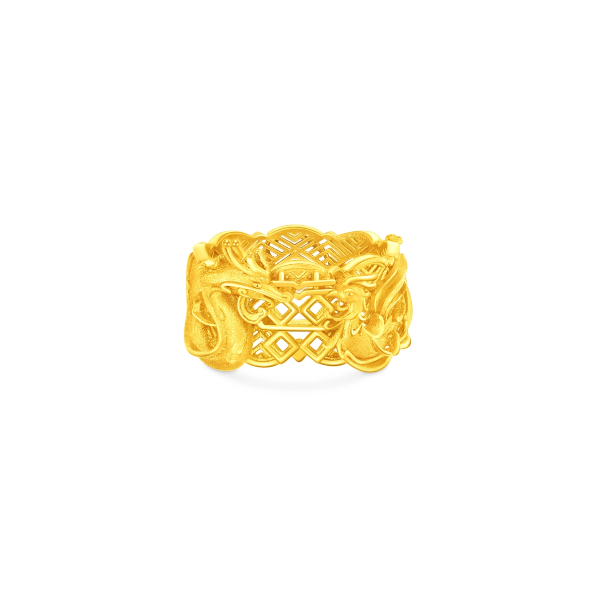 Dragon and Phoenix 999.9 Gold ring