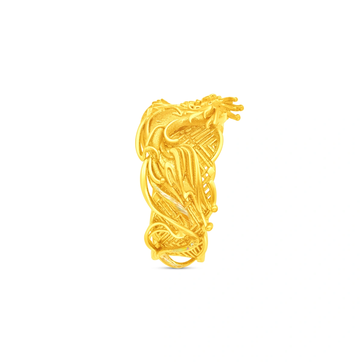 Dragon and Phoenix 999.9 Gold ring