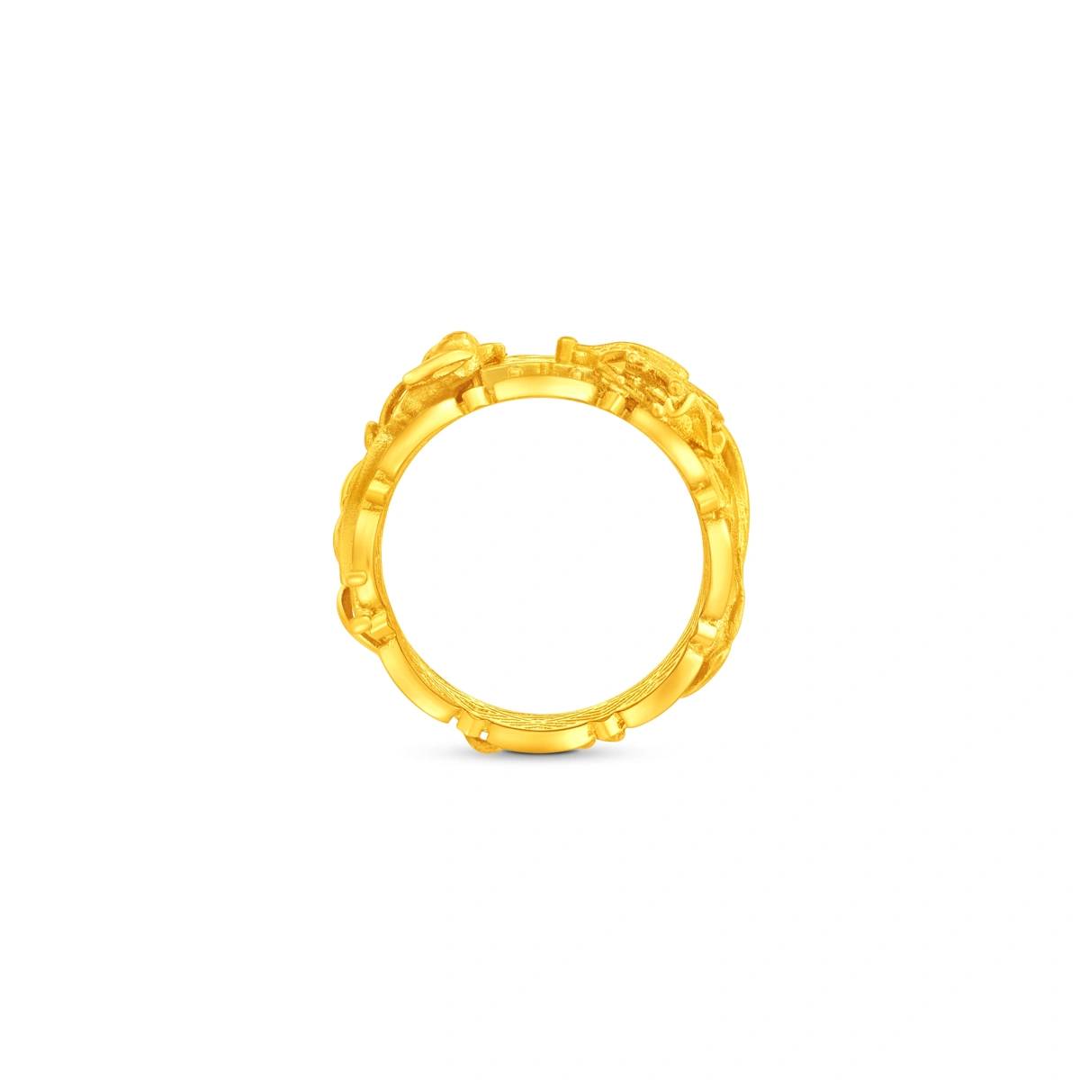 Dragon and Phoenix 999.9 Gold ring
