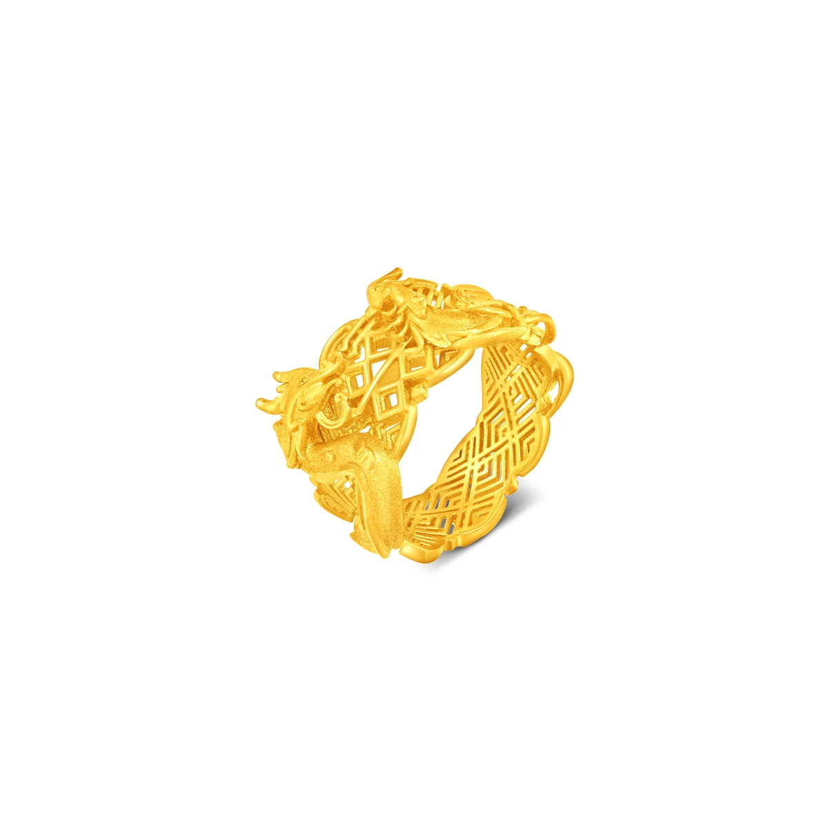 Dragon and Phoenix 999.9 Gold ring