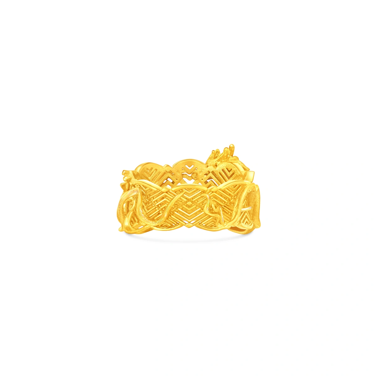 Dragon and Phoenix 999.9 Gold ring