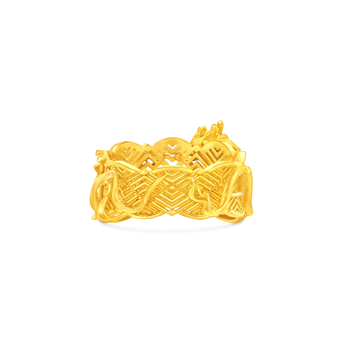Dragon and Phoenix 999.9 Gold ring