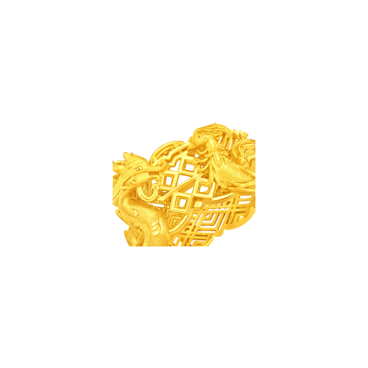 Dragon and Phoenix 999.9 Gold ring
