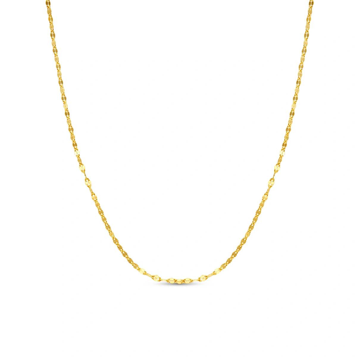999.9 Gold Twisted Plate Chain necklace