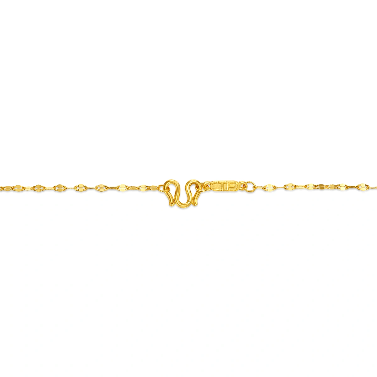 999.9 Gold Twisted Plate Chain necklace