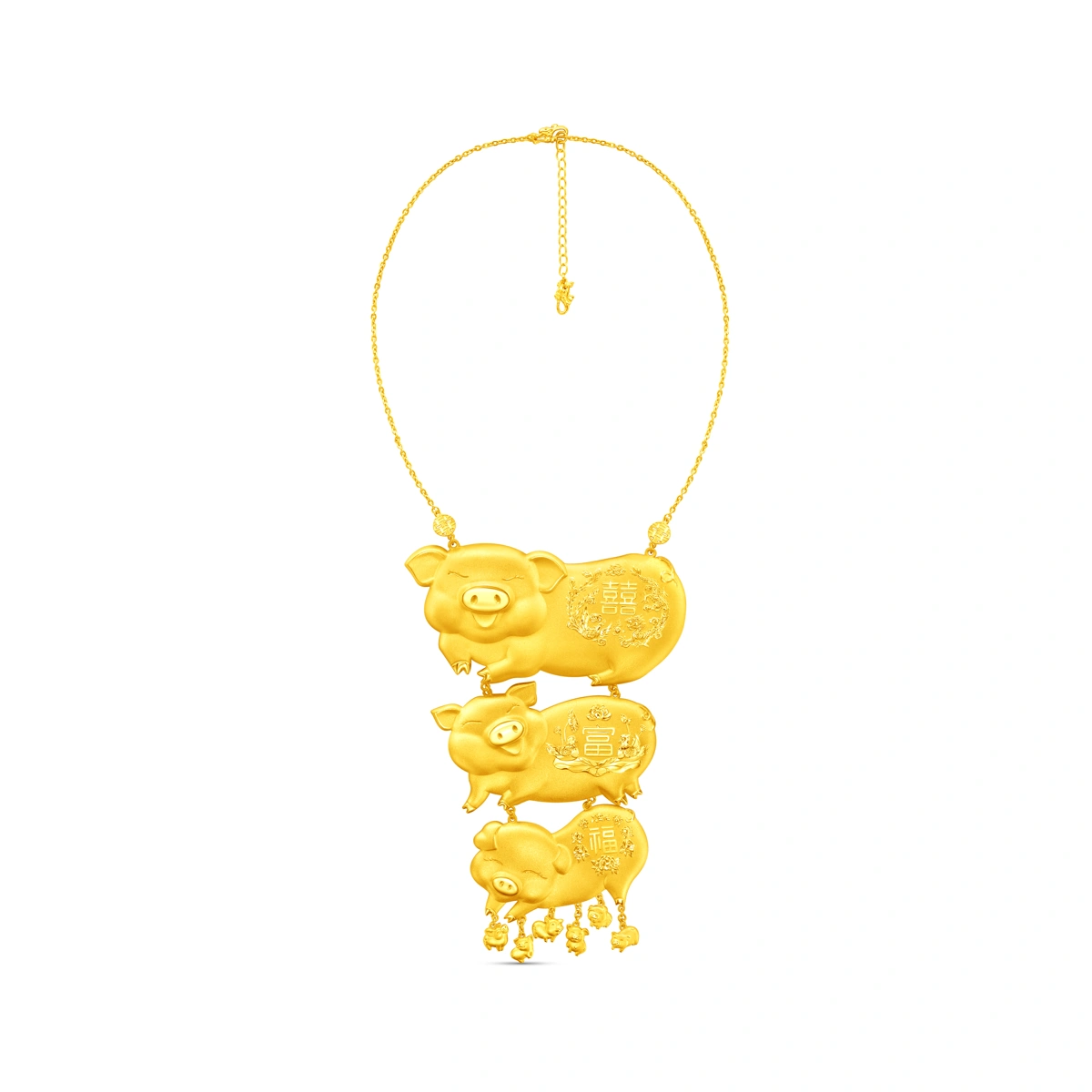 999.9 Gold Pig necklace
