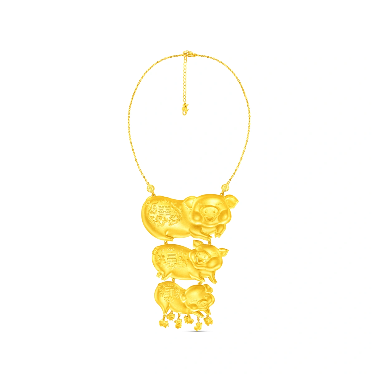 999.9 Gold Pig necklace