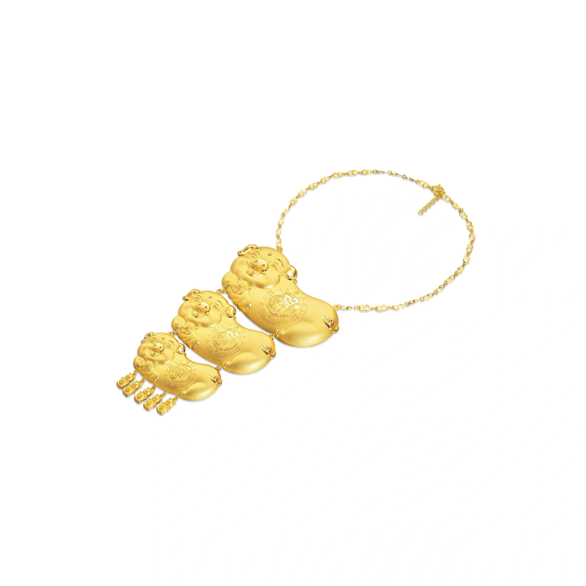 999.9 Gold Pig necklace