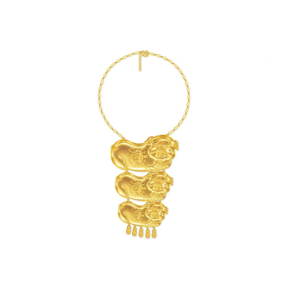 999.9 Gold Pig necklace