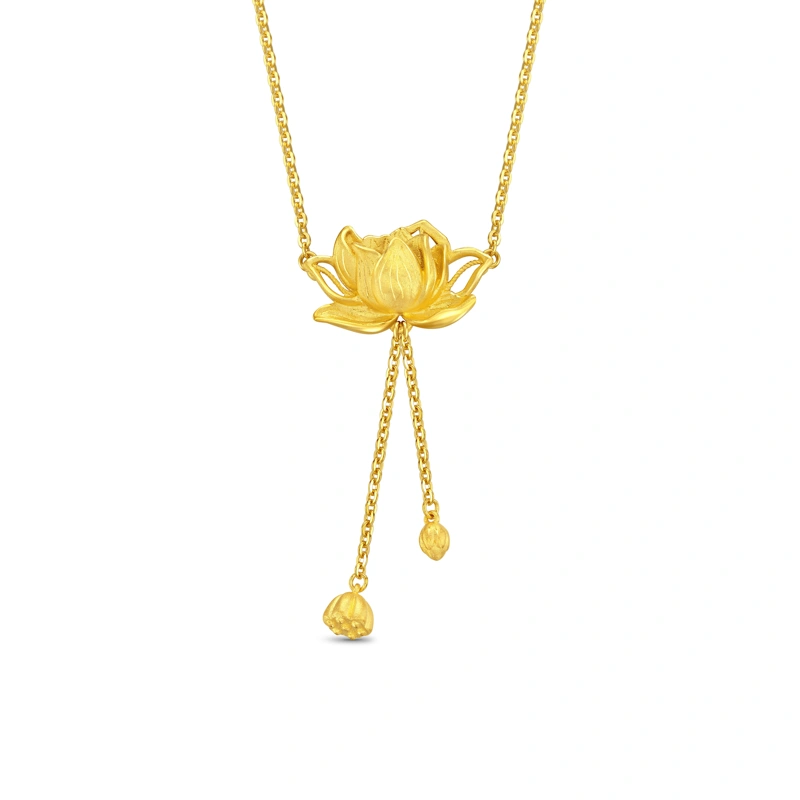 Lotus 999 Gold necklace