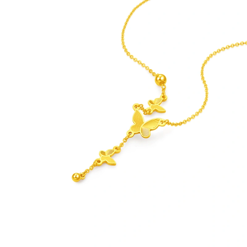 Butterfly 999.9 Gold necklace